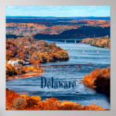 Delaware River Fall Leaves Poster (Voorkant)