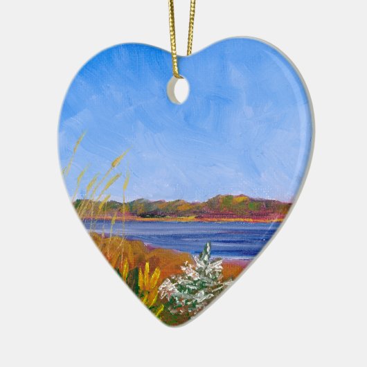 Delaware River Keramisch Ornament (Links)