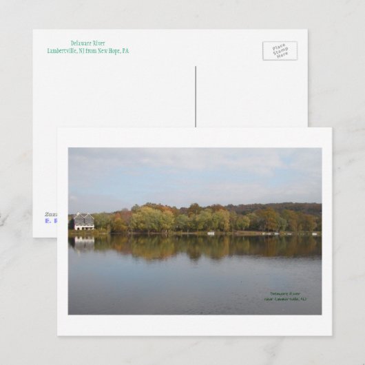 Delaware RIver, NJ Briefkaart (Voorkant / Achterkant)