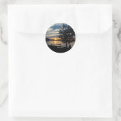 Delaware River, schilderachtig foto, Ronde Sticker (Tas)