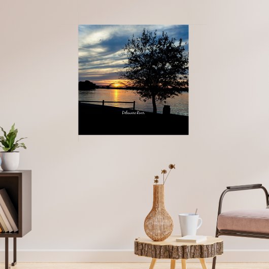 Delaware rivier, landschapsfoto, poster (Woonkamer 3)