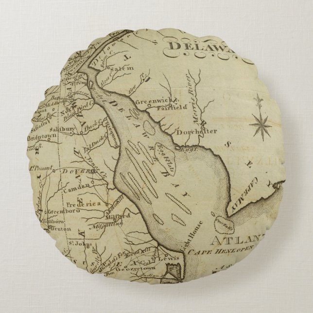 Delaware Rond Kussen (Voorkant)