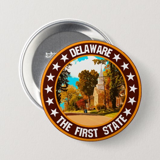 Delaware Ronde Button 7,6 Cm (Voorkant /achterkant)