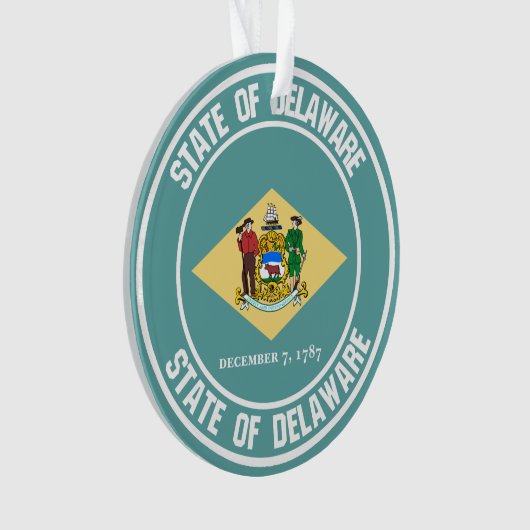 Delaware Round Emblem Ornament (voorkant)