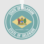 Delaware Round Emblem Ornament (achterkant)