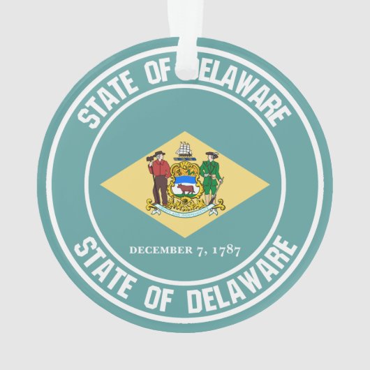 Delaware Round Emblem Ornament (achterkant)