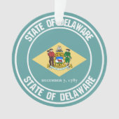 Delaware Round Emblem Ornament (voorkant)