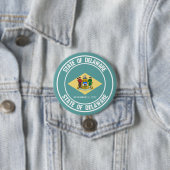 Delaware Round Emblem Ronde Button 7,6 Cm (In situ)