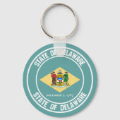 Delaware Round Emblem Sleutelhanger (Voorkant)