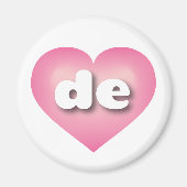 Delaware roze fade hart - Ik hou van de Magneet (Voorkant)