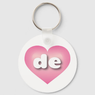 Delaware roze fade hart - Ik hou van de Sleutelhanger