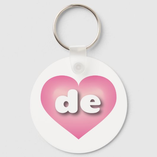Delaware roze fade hart - Ik hou van de Sleutelhanger (Voorkant)