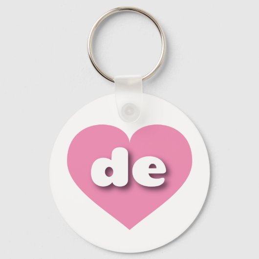 Delaware roze hart - Ik hou van de Sleutelhanger (Voorkant)