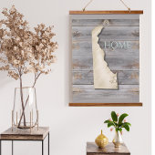 Delaware Rustic Wood Wall Tapestry Coastal Decor Hangend Wandkleed