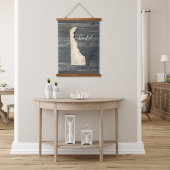 Delaware Rustic Wood Wall Tapestry Coastal Decor Hangend Wandkleed