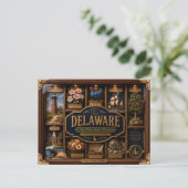 Delaware-schaduwdoos 3D figuur staat Briefkaart (Staand voorkant)