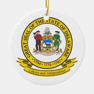 Delaware Seal Keramisch Ornament