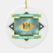 Delaware Seal Keramisch Ornament (Achterkant)