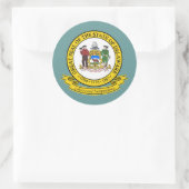 Delaware Seal Ronde Sticker (Tas)