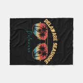 Delaware Seashore Delaware Souvenir Surfboard  Fleece Deken (Voorkant (Horizontaal))