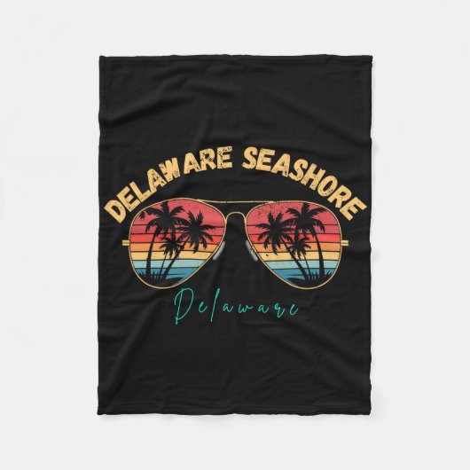Delaware Seashore Delaware Souvenir Surfboard  Fleece Deken (Voorkant)