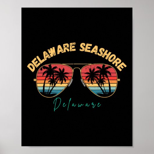 Delaware Seashore Delaware Souvenir Surfplank Poster (Voorkant)