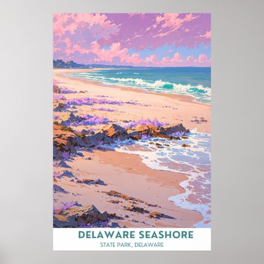 Delaware Seashore, het prachtige strand van Delawa Poster (Voorkant)