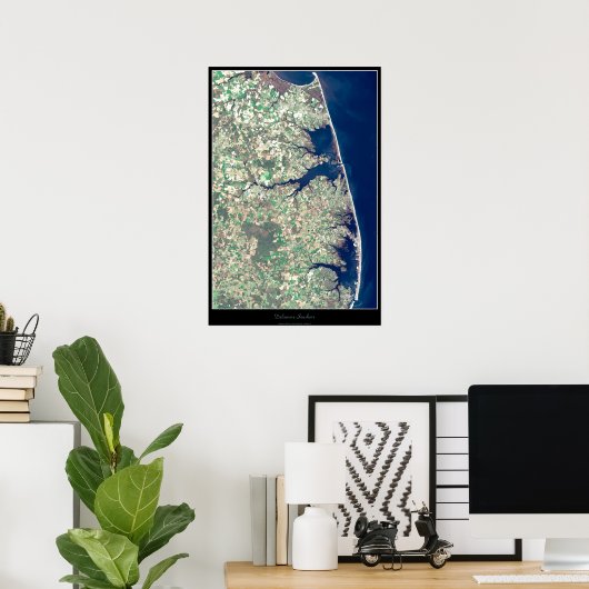 Delaware Seashore satelliet poster (Thuiskantoor)