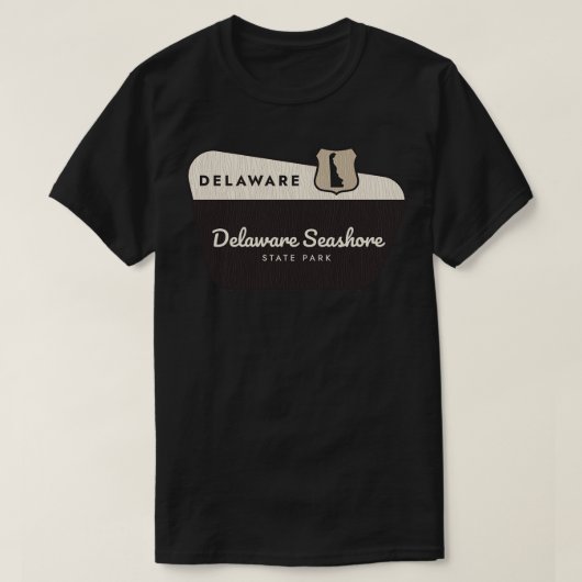 Delaware Seashore State Park Delaware Welkomstbord T-shirt (Design voorkant)