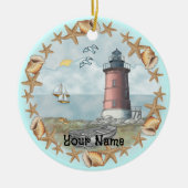 Delaware Shells Vuurtoren Ornament (Voorkant)
