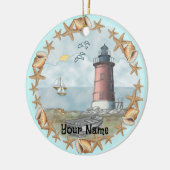 Delaware Shells Vuurtoren Ornament (Links)