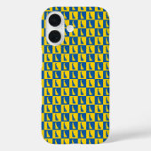 Delaware silhouet patroon blauw goud Case-Mate iPhone case (Achterkant)