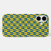 Delaware silhouet patroon blauw goud Case-Mate iPhone case (Achterkant (horizontaal))