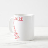 Delaware staat mandala kaart, Made in Delaware Koffiemok (Voorkant links)