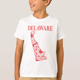 Delaware staat mandala kaart, Made in Delaware T-shirt