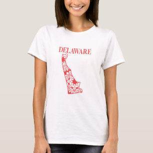 Delaware staat mandala kaart, Made in Delaware T-shirt