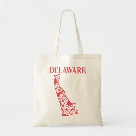 Delaware staat mandala kaart, Made in Delaware Tote Bag (Voorkant)
