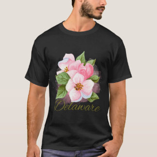 Delaware Staatsbloem Perzikbloesem Sticker Oversi T-shirt