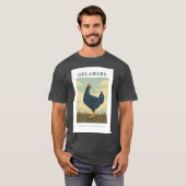 DELAWARE Staatsvogel Delaware Blue Hen T-shirt (Voorkant volledig)