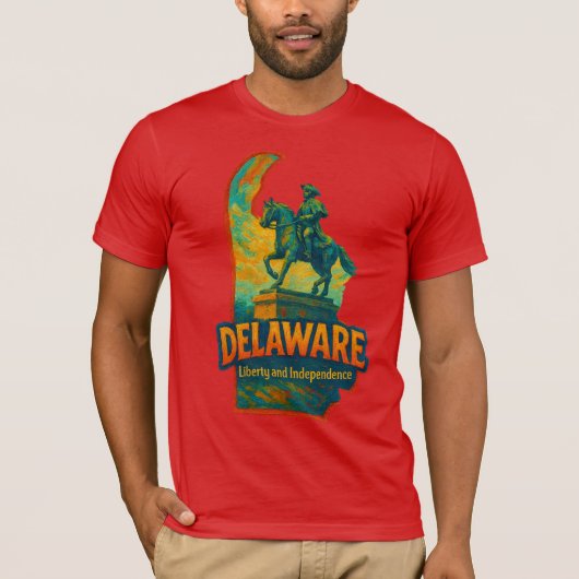 Delaware State Artistic T-Shirt – Oil Paint... (Voorkant)