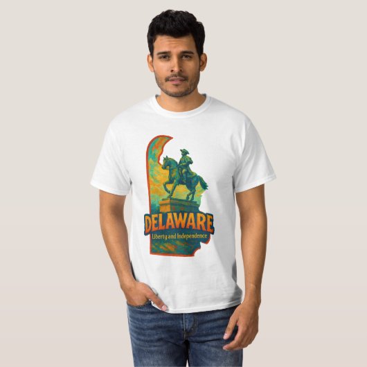 Delaware State Artistic T-Shirt - Olieverf... (Voorkant volledig)