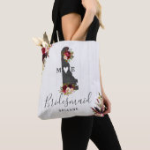 Delaware State Bestemming Rustic Trouw Monogram Tote Bag (Dichtbij)