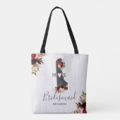 Delaware State Bestemming Rustieke Bruiloft Monogr Tote Bag (Achterkant)