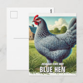 Delaware State Bird Blue Hen Briefkaart (Voorkant / Achterkant)