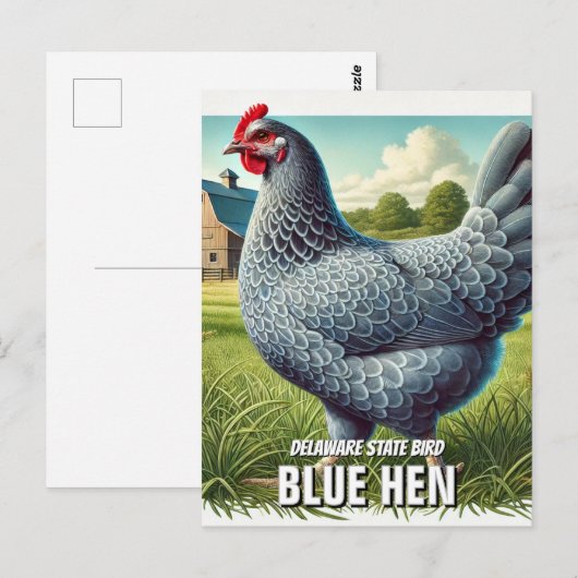 Delaware State Bird Blue Hen Briefkaart (Voorkant / Achterkant)