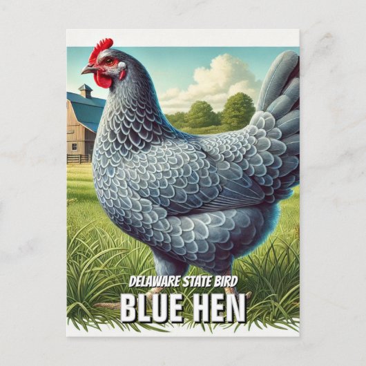 Delaware State Bird Blue Hen Briefkaart (Voorkant)