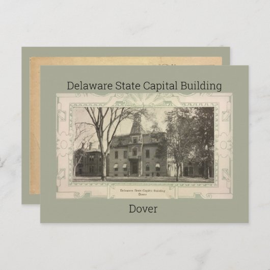 Delaware State Capital Building Briefkaart (1908) (Voorkant / Achterkant)