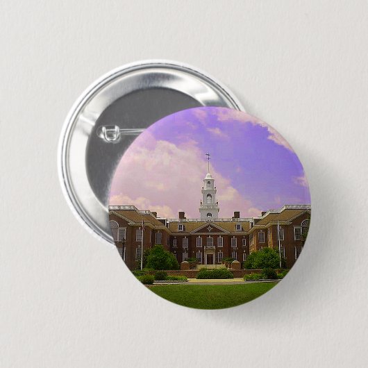 Delaware State Capital Ronde Button 5,7 Cm (Voorkant /achterkant)