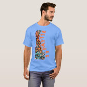 Delaware State Design Artist Designed Illustration T-shirt (Voorkant volledig)