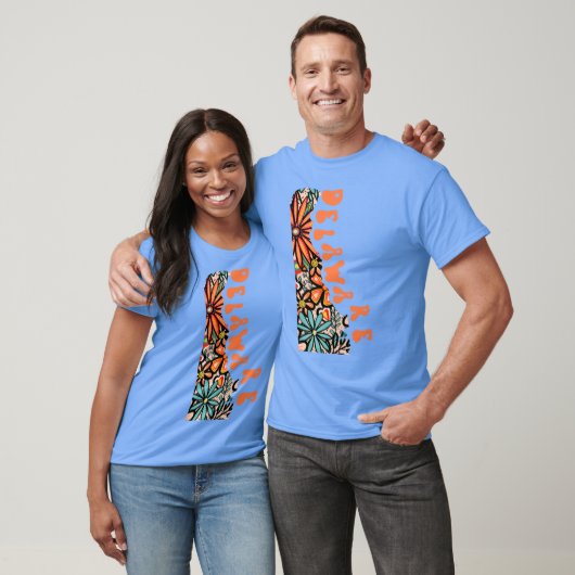 Delaware State Design Artist Designed Illustration T-shirt (Unisex)